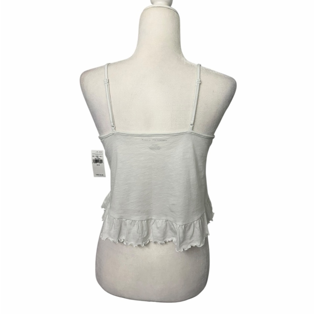 American Eagle Outfitters Cream Ruffle Camisole - Picture 3 of 9